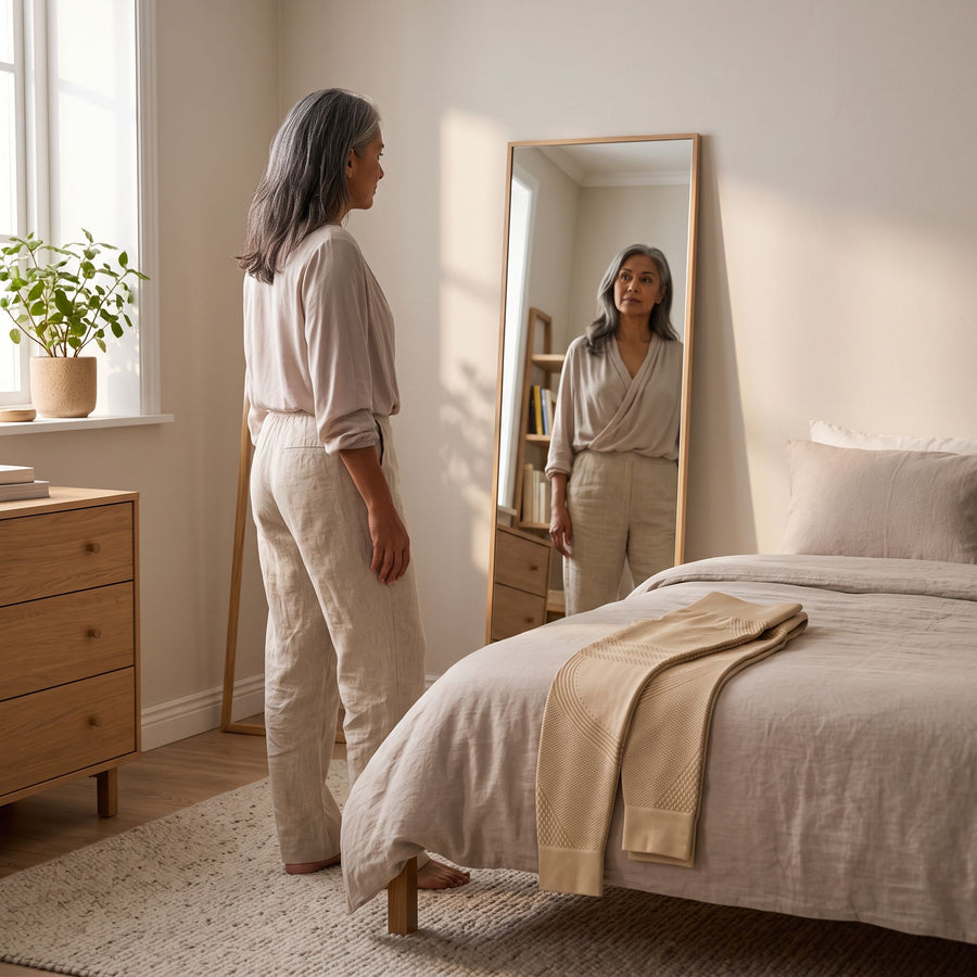 That moment in front of the mirror — most women know it